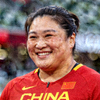 女子铅球运动员巩立姣头像，面带微笑，身穿中国国家队比赛服